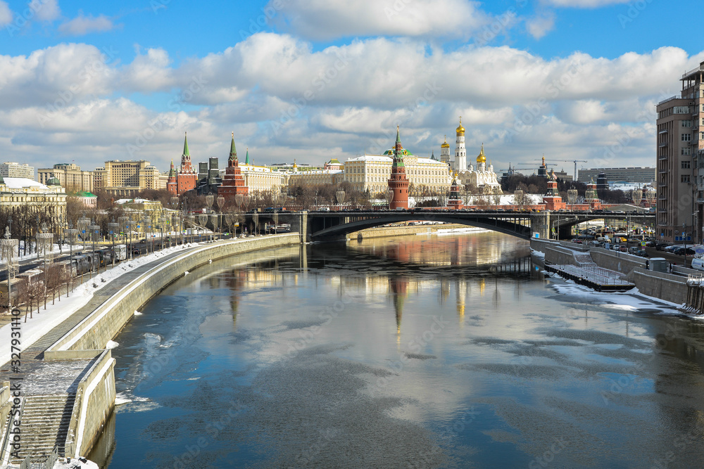View of the Moscow Kremlin.