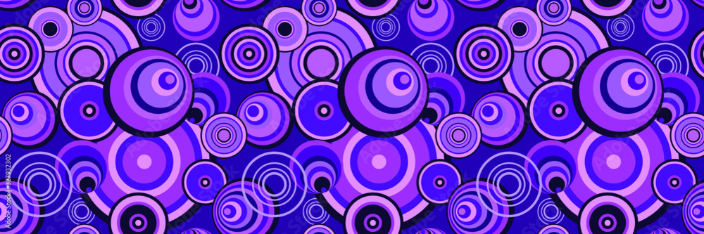 Abstract Seamless Pink Pattern with Circles. Purple Elements for Decor.