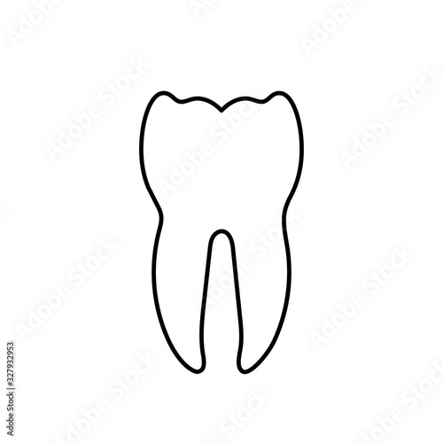Vector isolated illustration of tooth