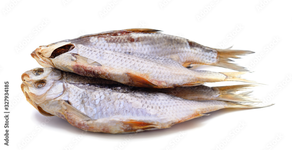 Two dried fish. Two dried fish.