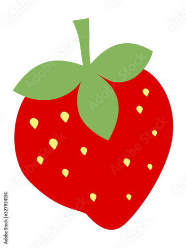 Vector, colored illustration of strawberry
