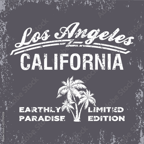 Los Angeles, California a printing, original palm design, shirt fashion