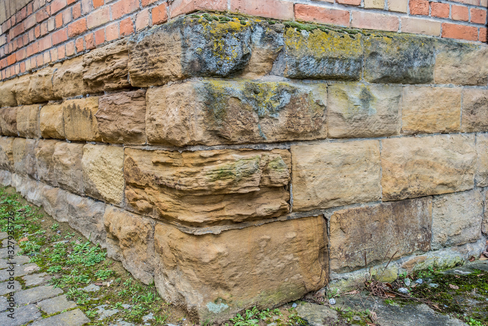 Alte Sandsteinmauer Stock Photo Adobe Stock