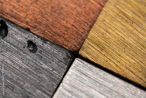 Macro photo of 4 Density Cubes taken at an abstract angle