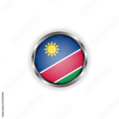 Free Download Abstract button with stylish metallic frame. Namibia flag vector illustration - GFXLoad