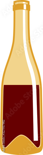 Glass Bottle, Simple Icon With Transparent Background © miloushek374