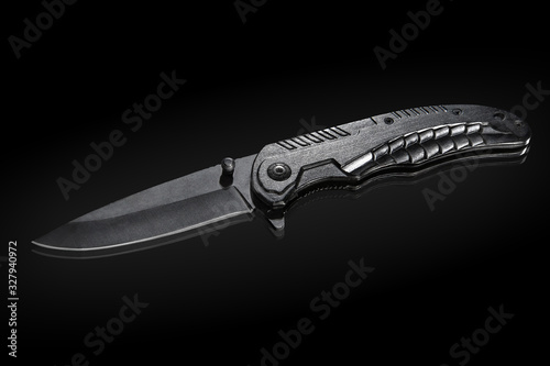 knife isolated on black background
