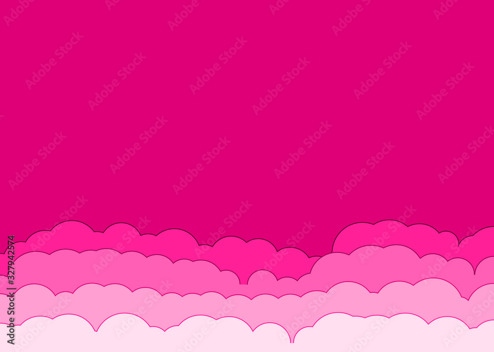 Abstract Color Clouds Sky Generative Art background illustration