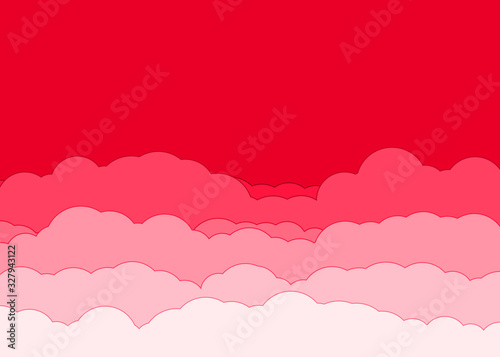 Abstract Color Clouds Sky Generative Art background illustration
