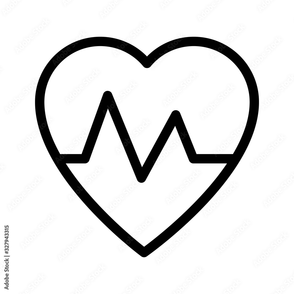 Cardiogram icon in line style. Heart pulse, heart care signs. Health concept for bodybuilding and fitness. Cardiogram icon in line style. Heart pulse, heart care signs. Health concept for bodybuilding and fitness.