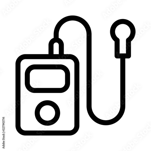 Blood pressure operator. Sphygmomanometer icon. BP apparatus.