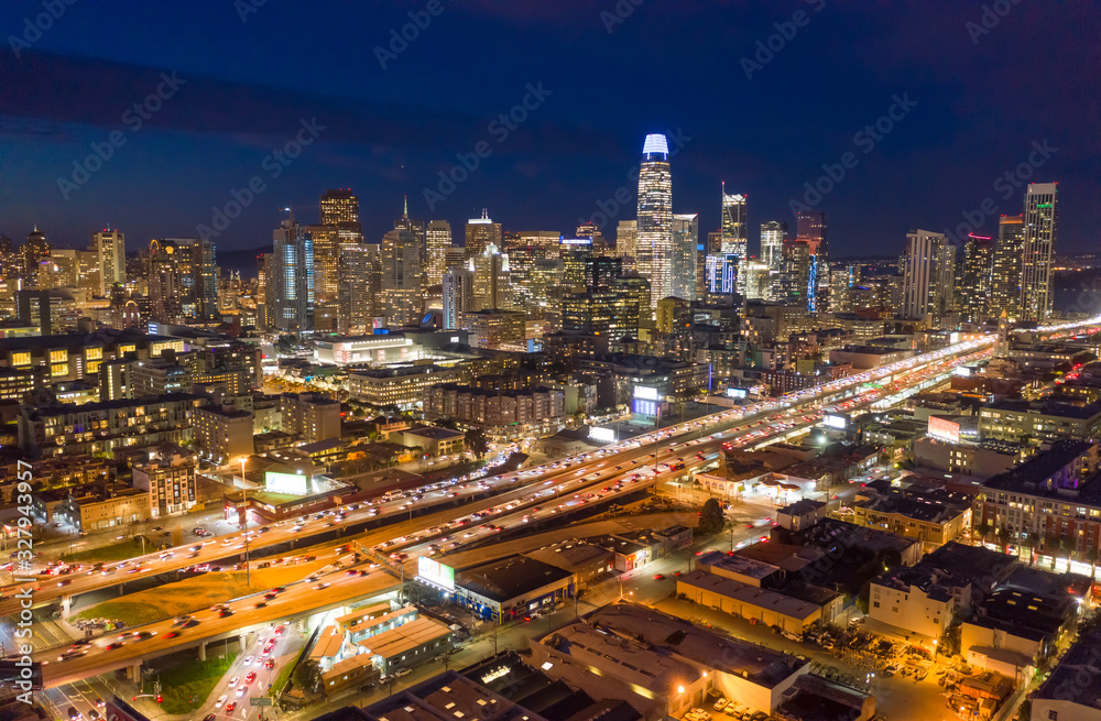 San Francisco downtown buildings skyline