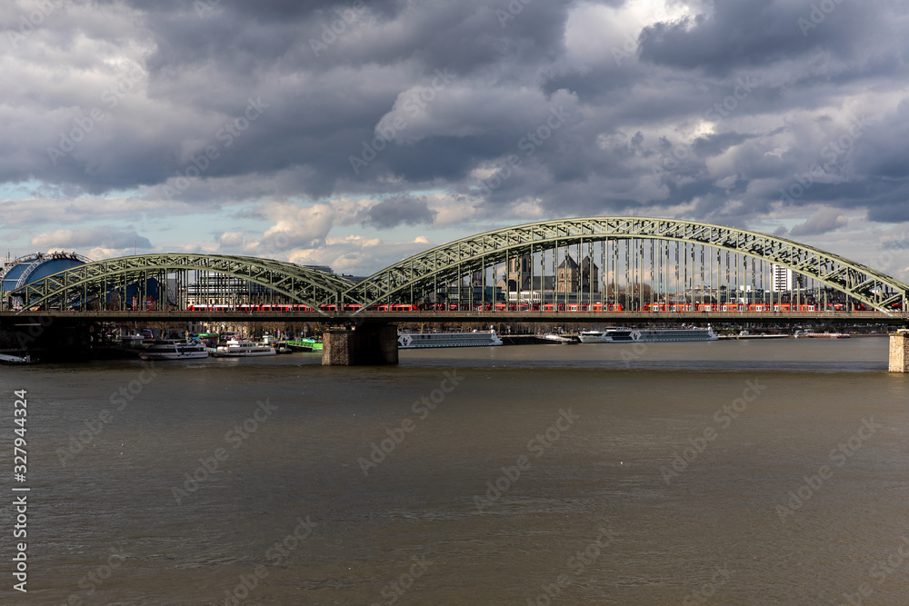 Hohenzollern Bridge is most heavily used railway bridge in Germany with over 1200 trains crossing daily Hohenzollern Bridge is most heavily used railway bridge in Germany with over 1200 trains crossing daily