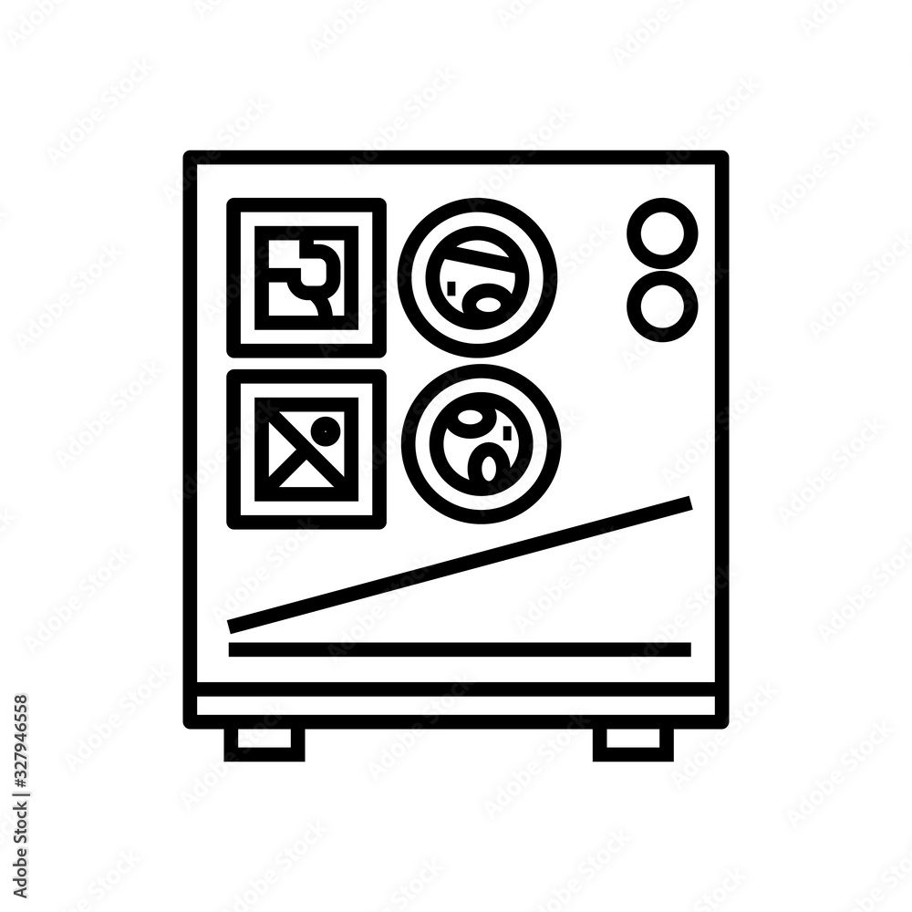 Sushi set line icon, concept sign, outline vector illustration, linear symbol. Sushi set line icon, concept sign, outline vector illustration, linear symbol.