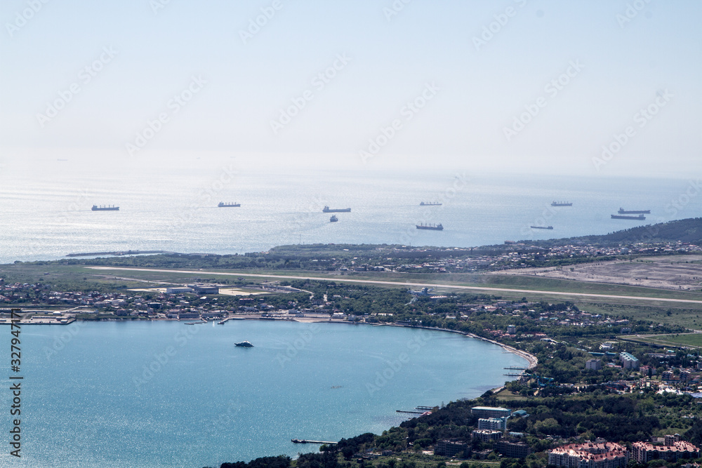 View of the city of Gelendzhik and Gelendzhik Bay. Krasnodar region. Russia