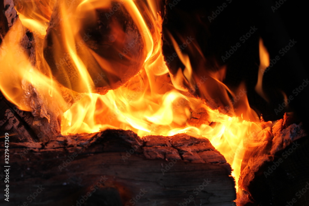 fire in fireplace fire in fireplace
