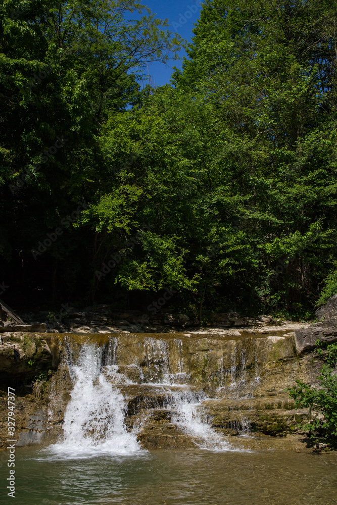 waterfall in forest waterfall in forest