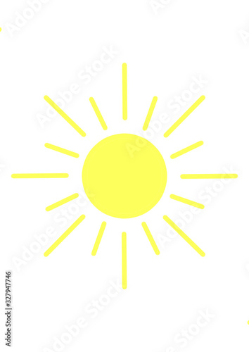 The symbol of the sun. Illustration on the theme of signs and symbols.
