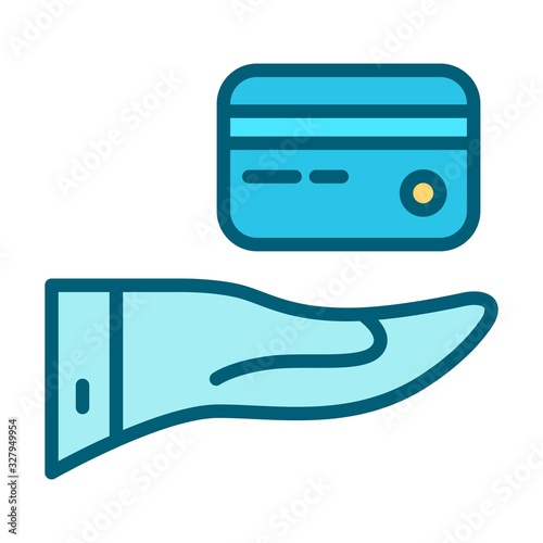 Credit Card Icon illustration. Bank card icon. Finance, payment, money concept. Atm card, ecommerce sign. Online payment symbol for perfect web and mobile app designs.