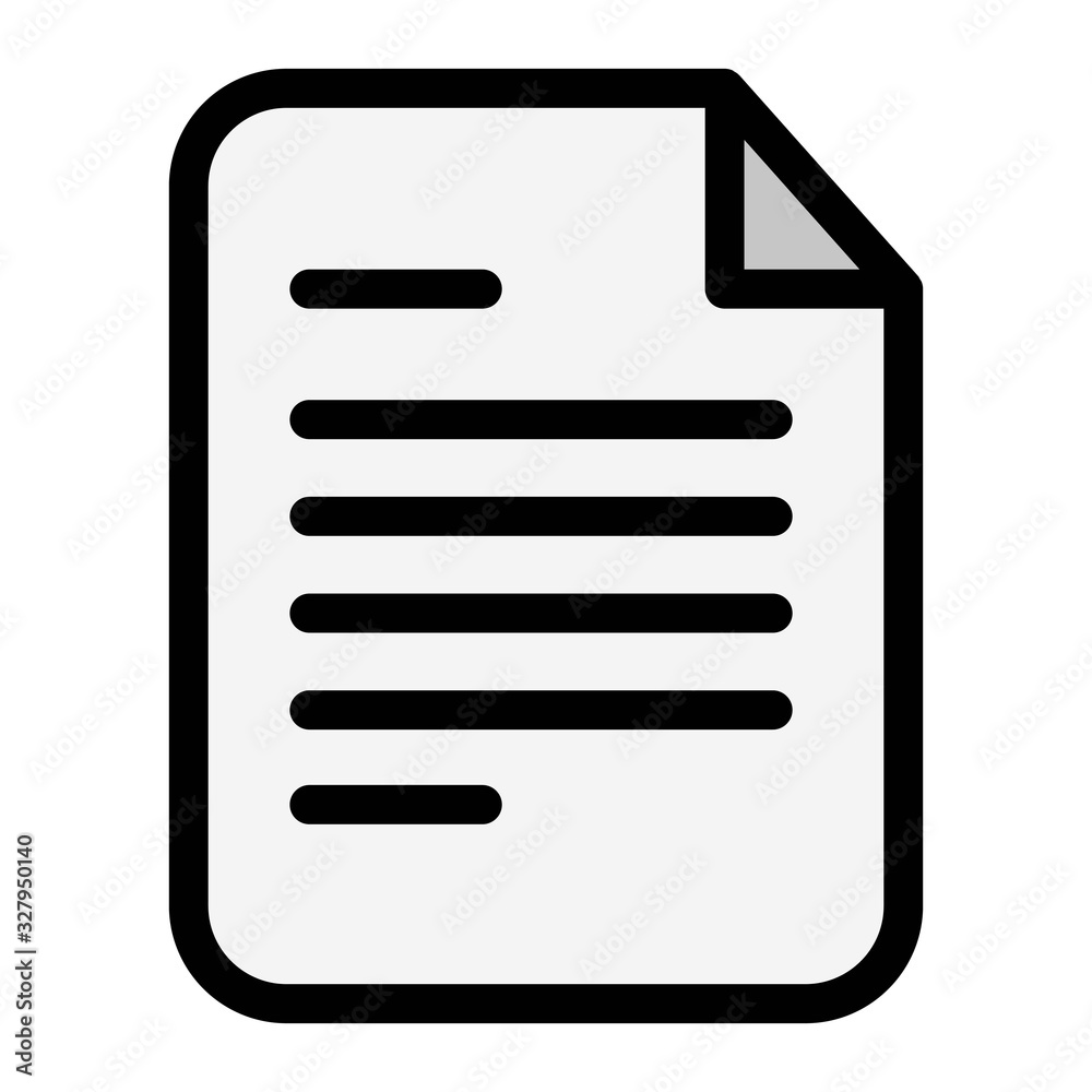 Document icon in flat style. Perfect file page symbol for web and mobile app designs. Document icon in flat style. Perfect file page symbol for web and mobile app designs.