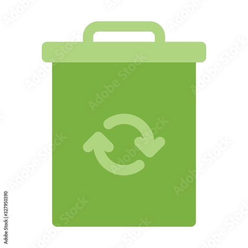 Trash can, recycle bin symbol icon. Ecology concept.