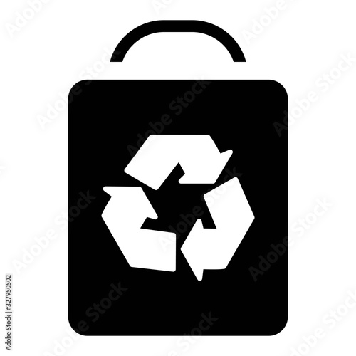 Trash can, recycle bin symbol icon. Ecology concept.