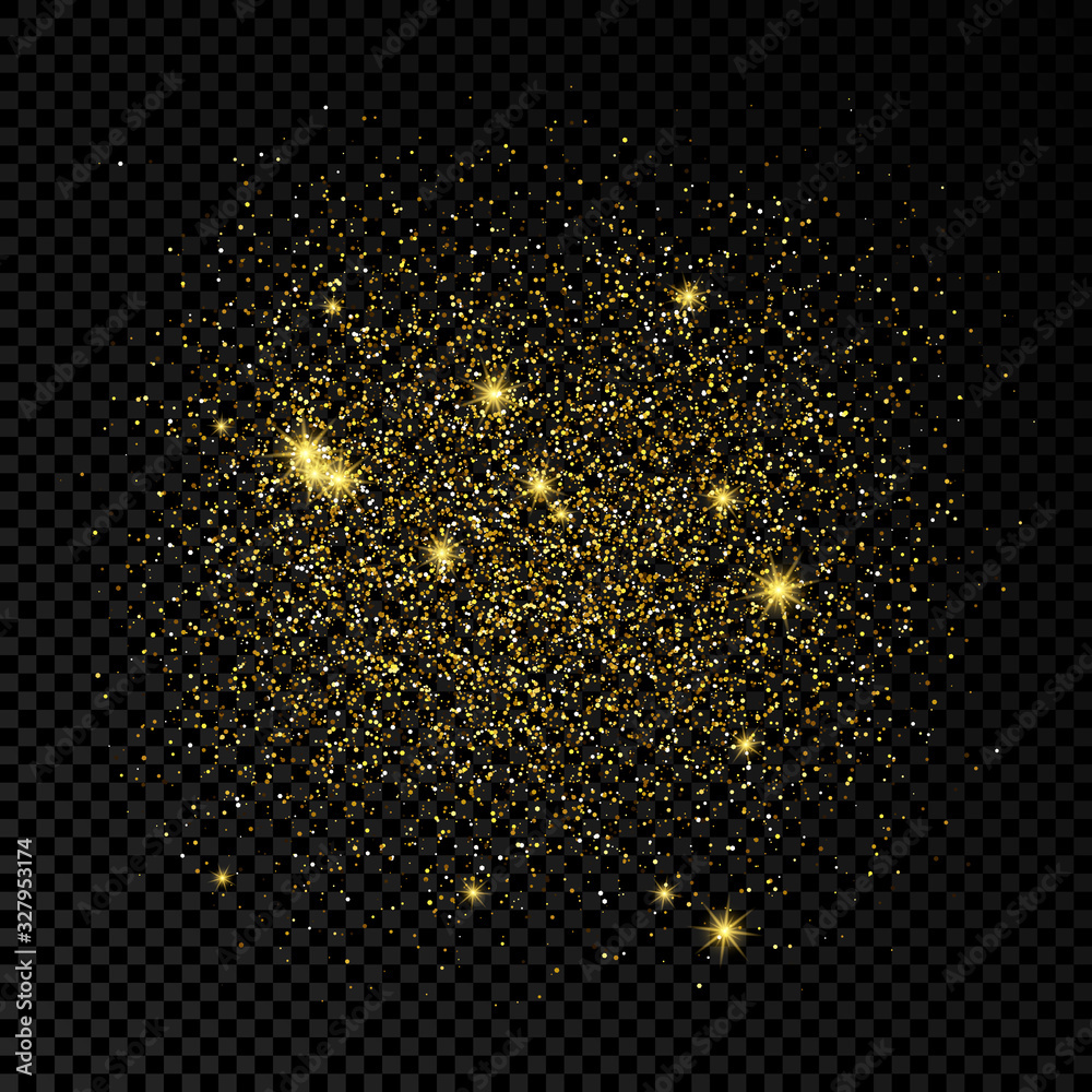 Golden glittering vector backdrop 