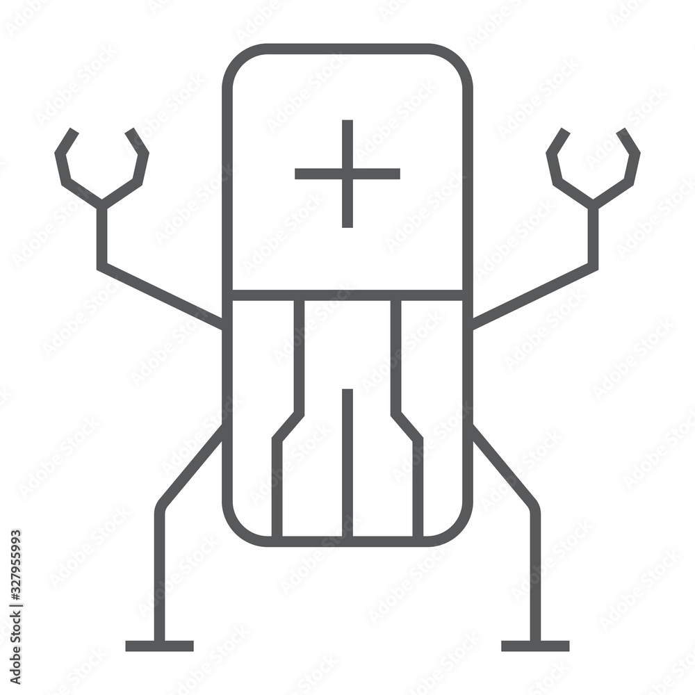 Medical nanobots thin line icon, technology and medical, nanorobot sign, vector graphics, a linear pattern on a white background, eps 10. Medical nanobots thin line icon, technology and medical, nanorobot sign, vector graphics, a linear pattern on a white background, eps 10.