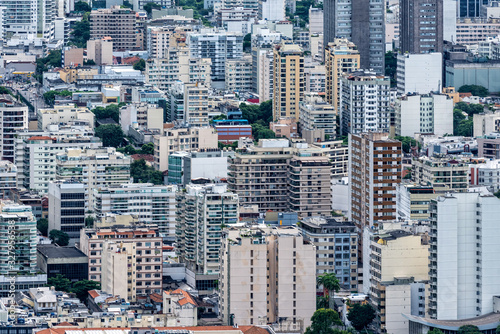 Aerial view from the Sugarloaf mountain of Botafogo neighborhood, Rio de Janeiro