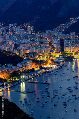 Skyline of Rio de Janeiro at night