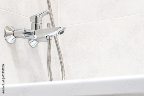 bathroom faucet. interior of a modern bathroom