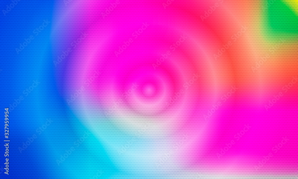Obraz premium Grunge halftone modern abstract pattern vector background. Ink dots texture design element. Vibrant gradient holographic neon colors. Concept pop art. Minimal surrealism background.