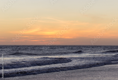 Sunset at Dunes of Maspalomas in Gran Canari  Canary Islands 