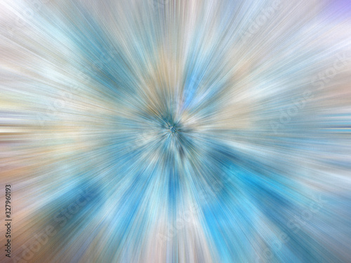 Abstract blue grey zoom effect background. Digitally generated image. Rays of blue light. Colorful radial blur  fast speed zooming motion  sunburst or starburst. Use for Banner Background     