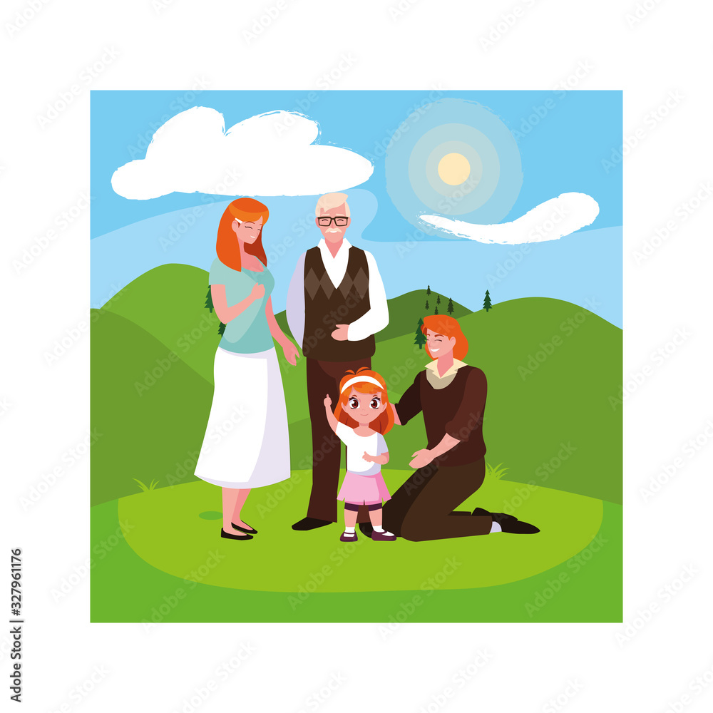 big family together,, grandparents, parents and children of different age together big family together,, grandparents, parents and children of different age together