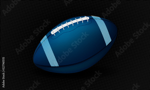 American college high school junior striped football isolated on white background