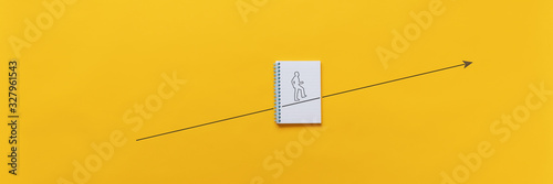 Conceptual image of personal ambition, vision and advancement