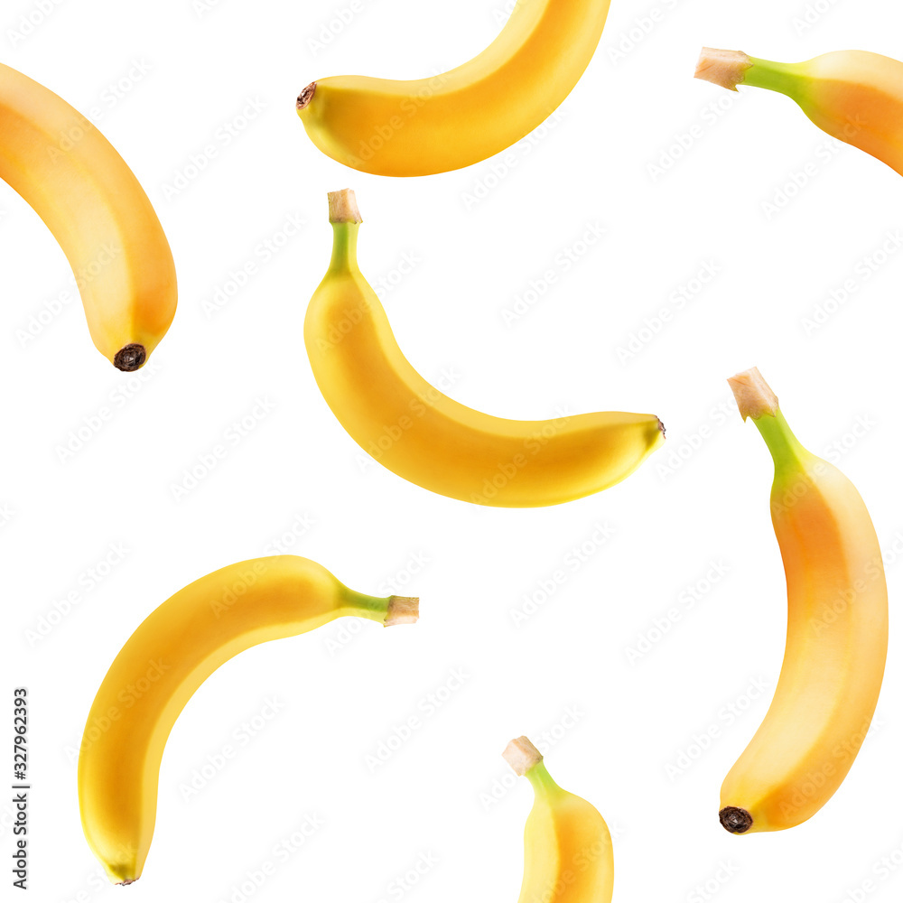 seamless pattern with bananas on a white background