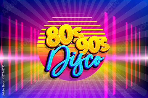 Retro background in 80s 90s pop art style