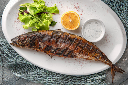 Photos Baked trout, chum salmon or pike perch