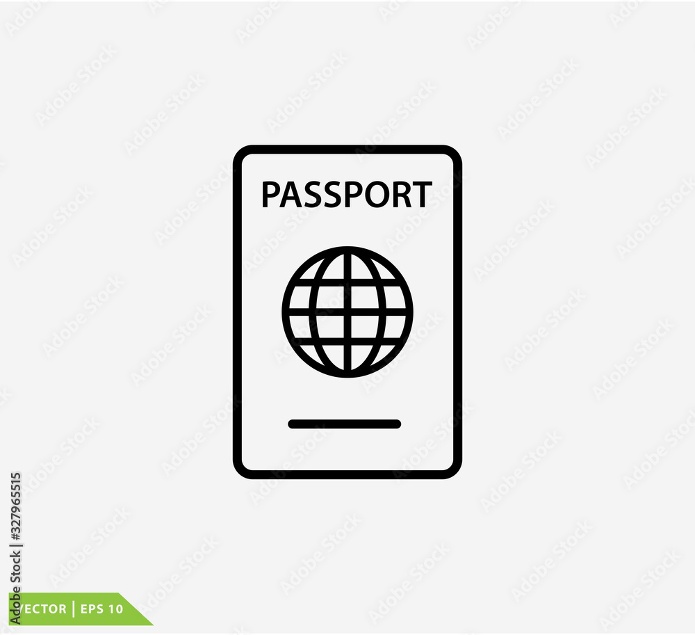 Passport icon vector logo template Passport icon vector logo template