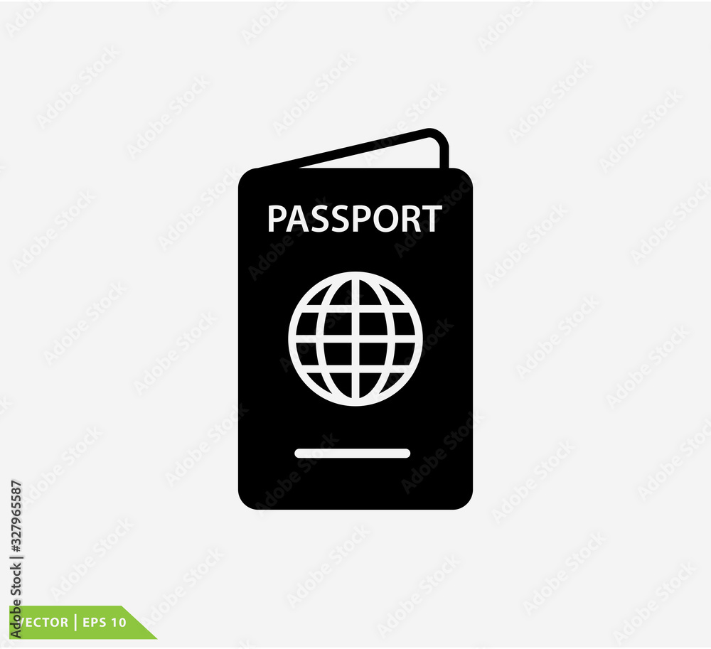 Passport icon vector logo template Passport icon vector logo template