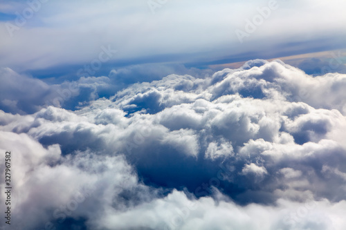 majestic clouds and sunlight on background