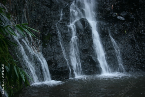 waterfall in the middle of the forest. waterfall  Pengantin  is located in Ngawi  East Java. Beautiful natural waterfall