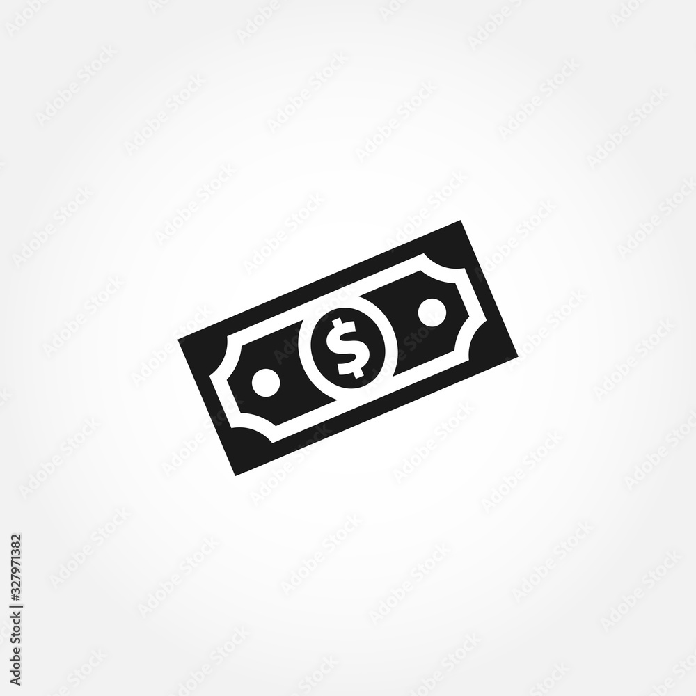 Cash isolated vector solid icon Cash isolated vector solid icon