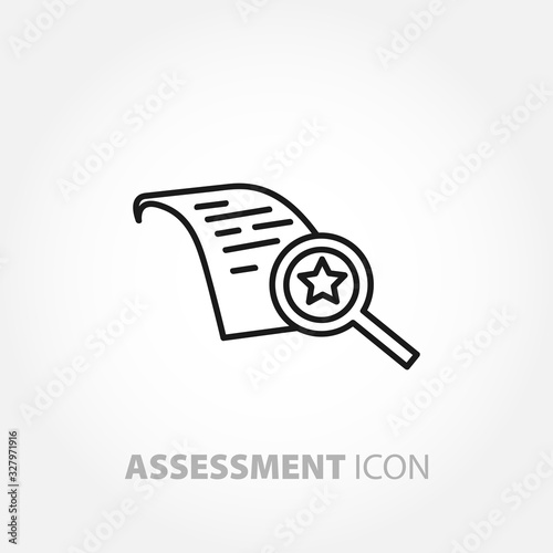Assessment line icon. auditing design element