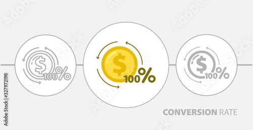 convertion rate flat icon. money convert icon photo