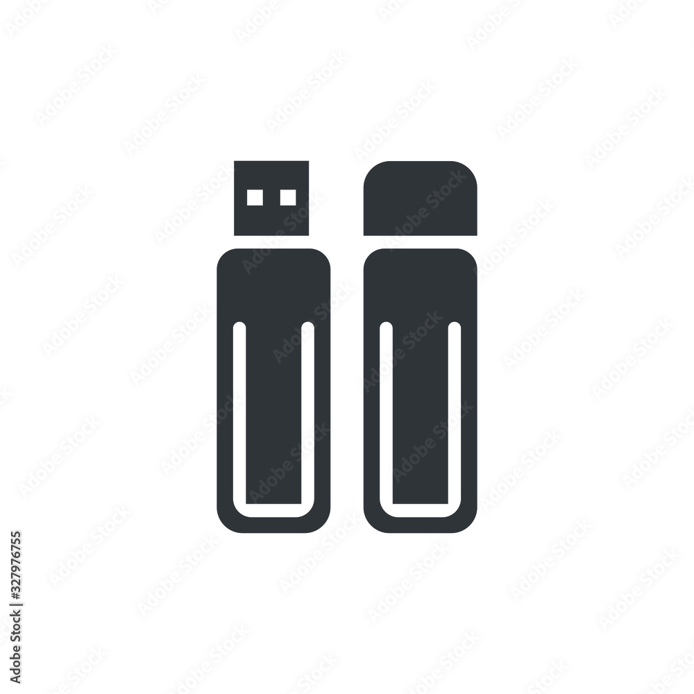 USB icon design isolated on white background USB icon design isolated on white background
