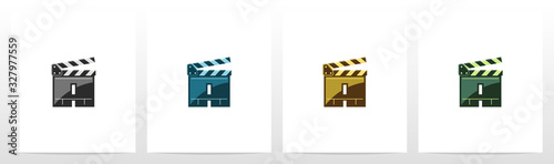 Clapping Board As A Letter Logo Design A