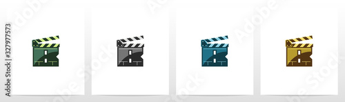 Clapping Board As A Letter Logo Design B